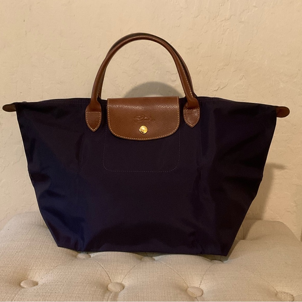 Longchamp Purple Le Pliage Tote
